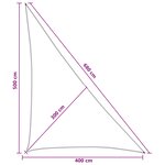 vidaXL Voile d'ombre 4 x 5 x 6 8 m HDPE Triangulaire Jaune et blanc