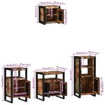 vidaXL Ensemble de mobilier de salle de bain avec étagère 4 Pièces