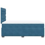 vidaXL Sommier à lattes de lit et matelas bleu 120x200 cm velours