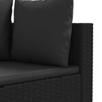 vidaXL Salon de jardin 9 Pièces avec coussins noir résine tressée