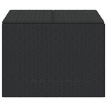 vidaXL Boîte de rangement de jardin noir 291L résine tressée