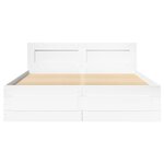 vidaXL Cadre de lit avec tête de lit sans matelas blanc 140x190 cm