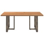 vidaXL Table à manger marron clair bois de chêne massif rectangulaire