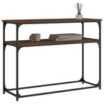 vidaXL Table console chêne marron 100x35 5x75 cm bois d'ingénierie