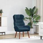 vidaXL fauteuil Bleu 69 x 74 x 93 cm Velours