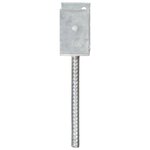 vidaXL Piquets de clôture 6 Pièces Argenté 14x6x30 cm Acier galvanisé
