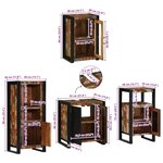 vidaXL Ensemble de mobilier de salle de bain Montage mural 4 Pièces