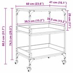 vidaXL Chariot de cuisine Bois Ancien 60 x 41 x 80 5 cm