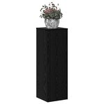 vidaXL Support de Plante Chêne noir 33 x 33 x 100 cm Bois d'ingénierie