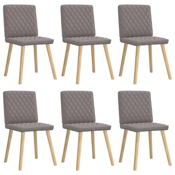 vidaXL Chaises à manger lot de 6 taupe tissu