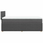vidaXL Sommier à lattes de lit avec matelas Gris foncé 100x200cm Tissu