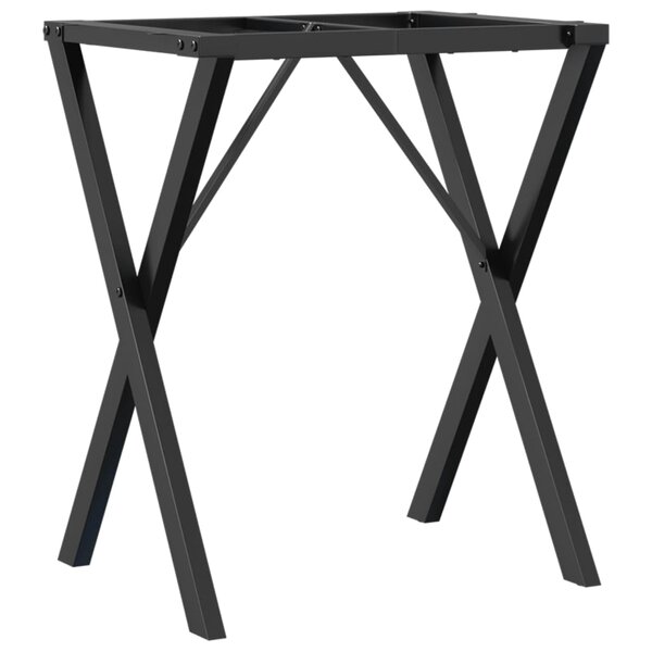 vidaXL Pieds de table à manger cadre en X 50x40x73 cm acier