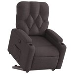vidaXL Fauteuil inclinable marron foncé tissu