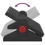 vidaXL Repose-pieds Noir 50x30 5x17 cm