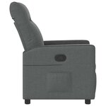 vidaXL Fauteuil inclinable Gris foncé Tissu