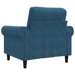 vidaXL Fauteuil Bleu 60 cm Velours