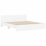 vidaXL Cadre de lit avec tête de lit et LED blanc 200x200 cm