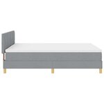 vidaXL Lit à ressort LED avec matelas Gris clair 140 x 190 cm tissu