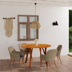 Vidaxl ensemble de salle à manger de jardin 5 pièces marron
