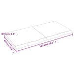 vidaXL Dessus de table marron foncé bois chêne massif traité