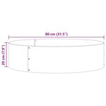 vidaXL Cache-pot de jardin Blanc 80 x 80 x 20 cm Acier