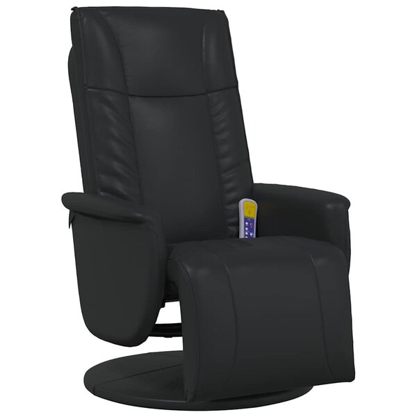 vidaXL Fauteuil de massage pivotant Noir 71 x 90 x 105 cm Simili cuir