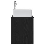 vidaXL Vanité de lavabo mural Chêne noir 49 5 x 41 x 63 cm