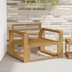 vidaXL Sofa de milieu extérieur Bois d'Acacia Massif Blanc