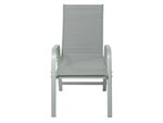 Fauteuil jardin Alu/Textilène "Porto" - Phoenix - Gris clair - Lot de 2