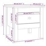 vidaXL Tables d'appoint 2 Pièces Blanc 40x40x39 cm Bois massif de pin