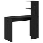 vidaXL Bureau d'écriture en chêne noir Chêne noir MDF  stratifié Compact