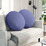 vidaXL Coussins de siège 2 Pièces Bleu denim Ø80 x 29 cm tissu