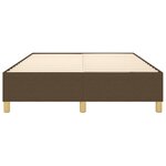 vidaXL Cadre de lit Marron foncé 140x190 cm Tissu