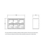 Bloc collectif Leabox  3x2  grade 3  simple face  intérieur  fixation murale  blanc neige ral 9016 finition brillante