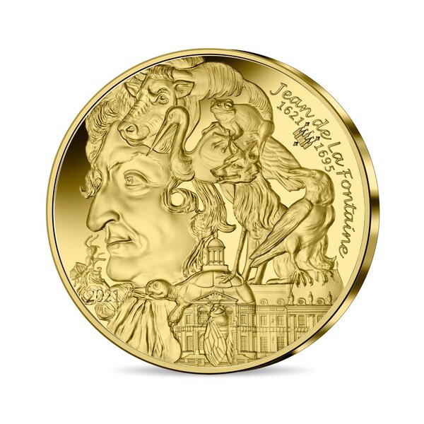 Monnaie de 5€ Or BE - Jean de la fontaine