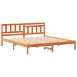 vidaXL Cadre de lit Marron cire 140 x 200 cm Bois massif en pin