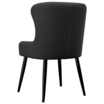 vidaXL Chaises à manger lot de 2 noir tissu