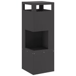 vidaXL Brasero Carré Noir 35x35x100 cm Acier