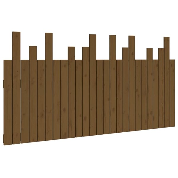 vidaXL Tête de lit murale Marron miel 159 5x3x80 cm Bois massif de pin