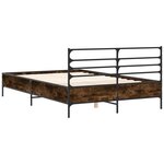 vidaXL Cadre de lit sans matelas chêne fumé 120x200 cm