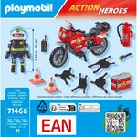 PLAYMOBIL 71466 - Pompier et moto - Action Hereos