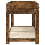 vidaXL Lit Superposé pour Enfants Chêne fumé 100 x 200 cm