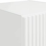 vidaXL Meuble TV mural Montage mural Blanc Brillant 30 x 31 x 60 cm