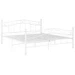 vidaXL Cadre de lit Blanc Métal 200x200 cm