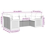 vidaXL Salon de jardin avec coussins 6 Pièces beige résine tressée