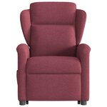 vidaXL Fauteuil inclinable électrique rouge bordeaux tissu
