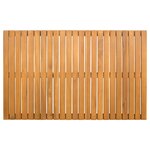 vidaXL Tapis de bain Uni Marron 80 x 50 cm bois