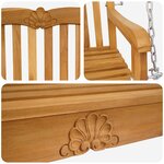 vidaXL Banc Balançoire 114 x 60 x 60 5 cm Bois de teck massif Naturel