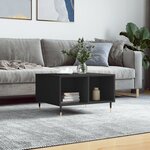 vidaXL Table basse Noir 60x50x36 5 cm Bois d'ingénierie