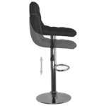 vidaXL Tabourets de bar lot de 2 noir tissu